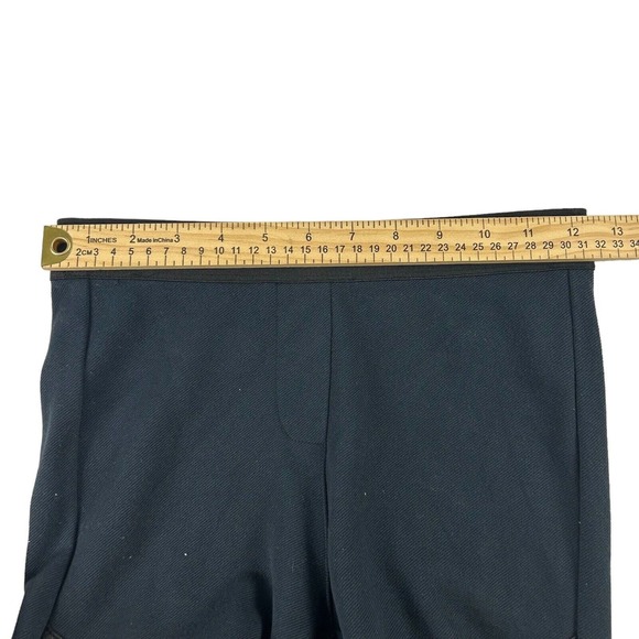 BCBG Maxazria faux leather panel Elastic Waist Pleated Zipper Dark Blue Size XS - Picture 10 of 11